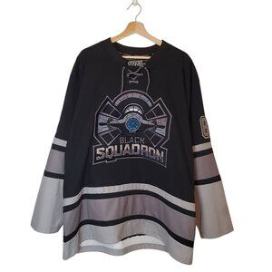 Geeky Jerseys Black Squadron Finley hockey jersey black size XL
